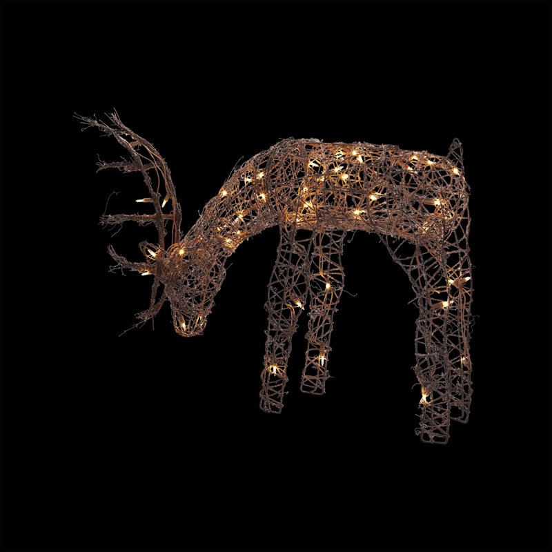 Charlton Home® Herne Outdoor/Indoor Christmas Grazing Reindeer Lighted